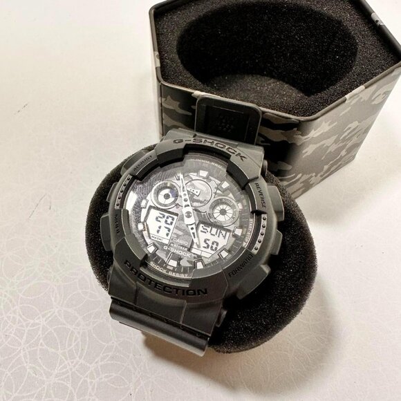 Casio G-Shock GA-100CF-8A Grey/Camo – With Box – Like New - Picture 6 of 7